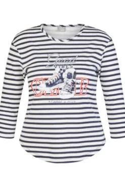 RABE Shirt pazifik gestreift 3/4-Arm