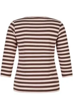 RABE Shirt rosé gestreift 3/4-Arm
