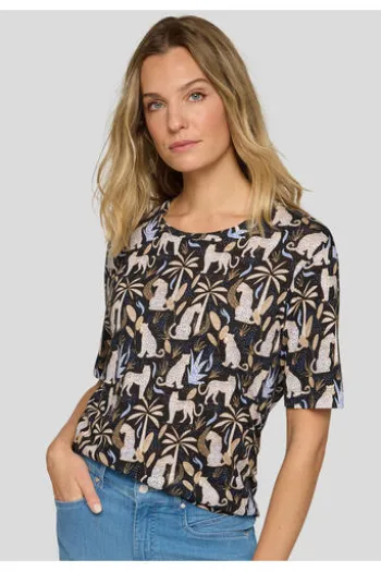 RABE Shirt schwarz gemustert