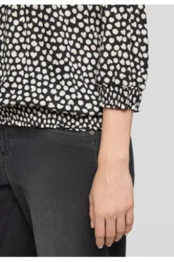 RABE Shirt schwarz gepunktet 3/4-Arm