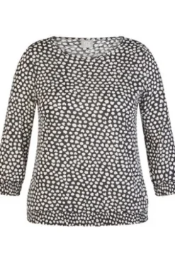 RABE Shirt schwarz gepunktet 3/4-Arm