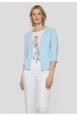 RABE Strickjacke himmelblau 3/4-Arm