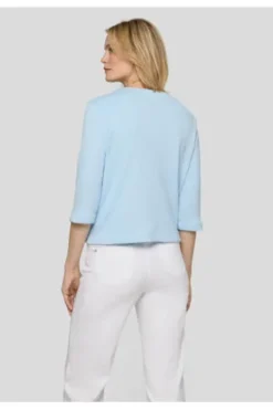 RABE Strickjacke himmelblau 3/4-Arm