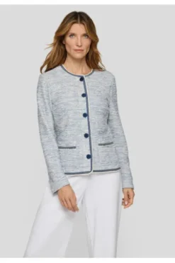 RABE Strickjacke ozean gemustert