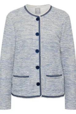 RABE Strickjacke ozean gemustert