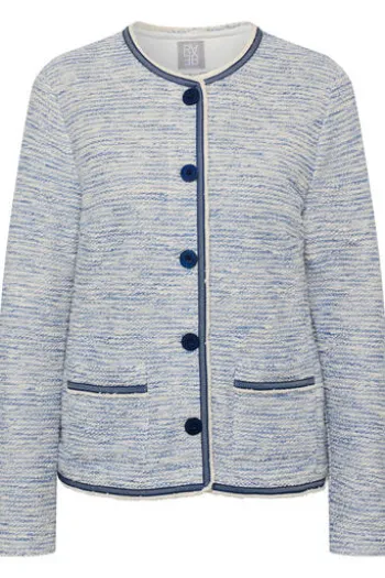 RABE Strickjacke ozean gemustert