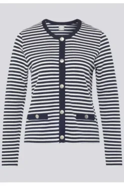 RABE Strickjacke pazifik gestreift