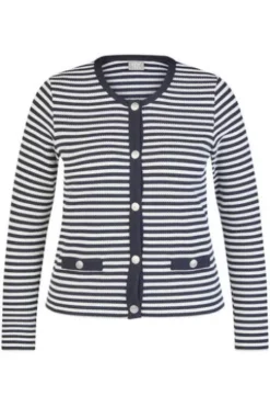 RABE Strickjacke pazifik gestreift