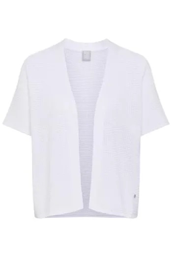 RABE Strickjacke weiß Kurzarm