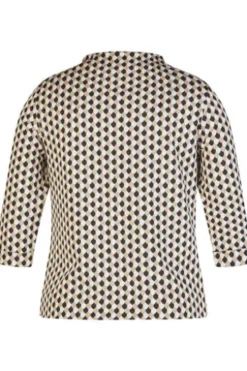 RABE Sweatshirt mandel gemustert 3/4-Arm