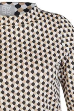 RABE Sweatshirt mandel gemustert 3/4-Arm