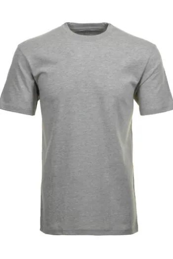 RAGMAN Doppelpack Rundhals-T-Shirt classic grau meliert Regular Fit