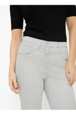 RAPHAELA BY BRAX Baumwoll-Hose Laura smoke grau Slim Fit mit Magic-Dehnbund