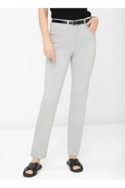 RAPHAELA BY BRAX Baumwoll-Hose Laura smoke grau Slim Fit mit Magic-Dehnbund