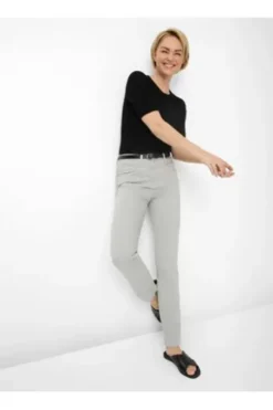 RAPHAELA BY BRAX Baumwoll-Hose Laura smoke grau Slim Fit mit Magic-Dehnbund