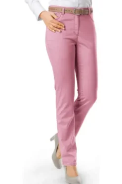 RAPHAELA BY BRAX Baumwoll-Hose Ina altrosa Slim Fit 5-Pocket Form
