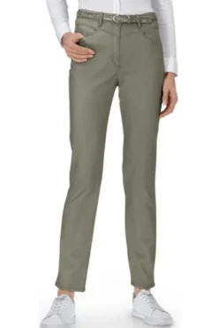 RAPHAELA BY BRAX Baumwoll-Hose Laura khaki mit Magic-Dehnbund