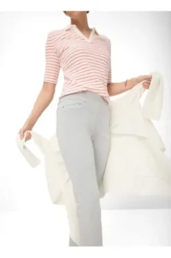 RAPHAELA BY BRAX Baumwoll-Hose Pamina smoke grau Slim Fit in Super Dynamic-Stretchqualität