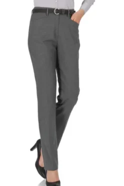 RAPHAELA BY BRAX Flanell-Hose Pauline grau Slim Fit