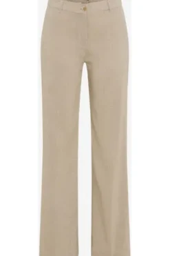 RAPHAELA BY BRAX Hose Peggy Flared sand gestreift im hochwertigen Leinen-Mix