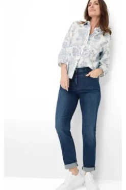 RAPHAELA BY BRAX Jeans Laura stoned lightly used hellblau Slim Fit mit Magic-Dehnbund