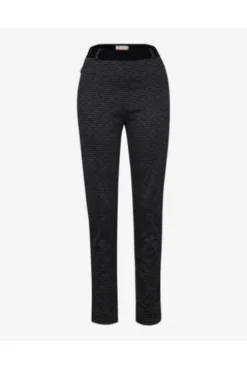 RAPHAELA BY BRAX Jersey-Hose Lillyth anthrazit gemustert Slim Fit