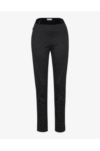 RAPHAELA BY BRAX Jersey-Hose Lillyth anthrazit gemustert Slim Fit