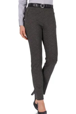 RAPHAELA BY BRAX Jersey-Hose Lillyth anthrazit gemustert Slim Fit