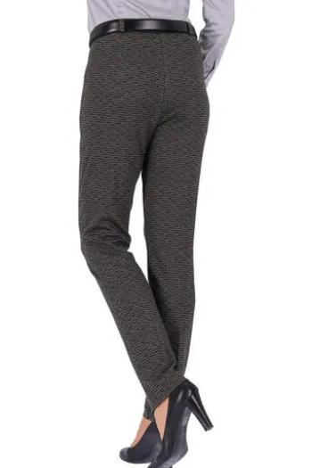 RAPHAELA BY BRAX Jersey-Hose Lillyth anthrazit gemustert Slim Fit