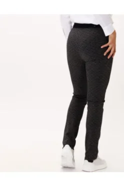 RAPHAELA BY BRAX Jersey-Hose Lillyth anthrazit gemustert Slim Fit