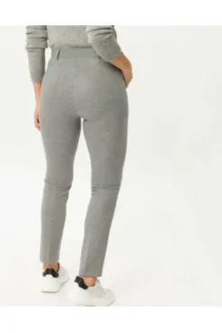 RAPHAELA BY BRAX Jersey-Hose Lillyth hellgrau Slim Fit im Fischgrät-Dessin