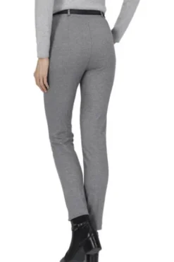 RAPHAELA BY BRAX Jersey-Hose Lillyth hellgrau Slim Fit im Fischgrät-Dessin