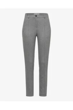 RAPHAELA BY BRAX Jersey-Hose Lillyth hellgrau Slim Fit im Fischgrät-Dessin