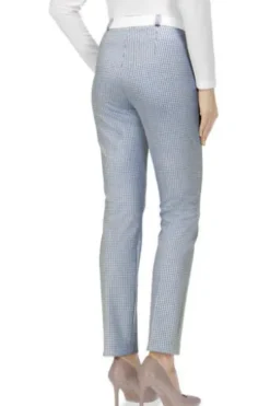 RAPHAELA BY BRAX Jersey-Hose Lillyth blau Hahnentritt Slim Fit in Jersey-Stretch Qualität
