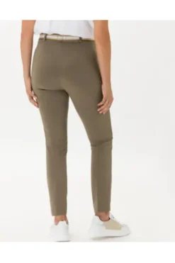 RAPHAELA BY BRAX Jersey-Hose Lillyth khaki in Cool Summer Qualität