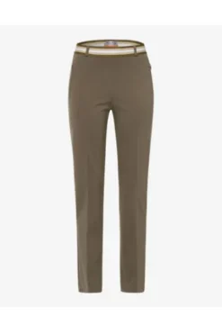 RAPHAELA BY BRAX Jersey-Hose Lillyth khaki in Cool Summer Qualität