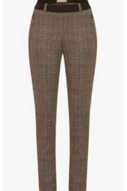 RAPHAELA BY BRAX Jersey-Hose Lillyth sand kariert Slim Fit