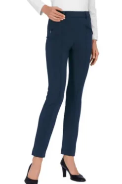 RAPHAELA BY BRAX Thermo-Jersey-Hose Lillyth marine mit warmer Fleece-Innenseite