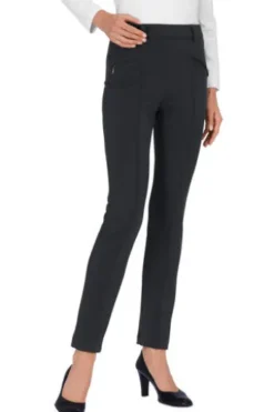 RAPHAELA BY BRAX Thermo-Jersey-Hose Lillyth schwarz mit warmer Fleece-Innenseite