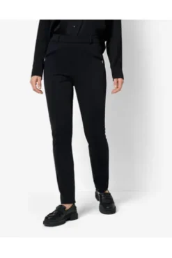 RAPHAELA BY BRAX Thermo-Jersey-Hose Lillyth schwarz mit warmer Fleece-Innenseite