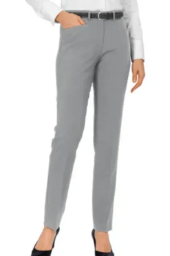 RAPHAELA BY BRAX Tuch-Hose Pauline grau Slim Fit mit Zauber-Dehnbund