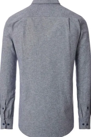 REDMOND Flanell Hemd blau Comfort Fit Langarm