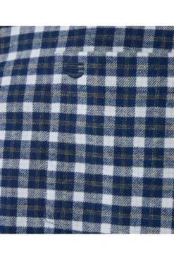 REDMOND Flanell Hemd blau kariert Comfort Fit Langarm