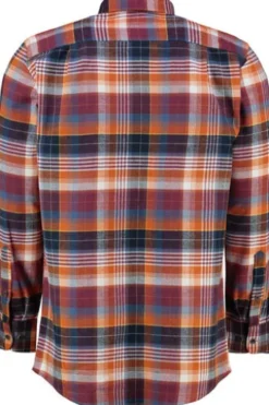 REDMOND Flanell-Hemd kariert Regular Fit Langarm