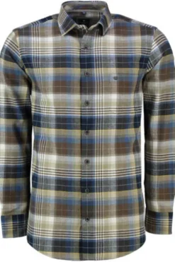REDMOND Flanell-Hemd kariert Regular Fit Langarm