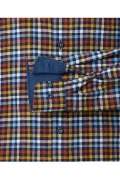REDMOND Flanell Hemd Orange kariert