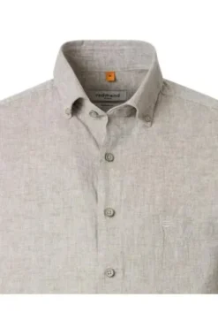 REDMOND Hemd beige Casual Fit Kurzarm