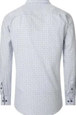 REDMOND Hemd blau gemustert Comfort Fit Langarm