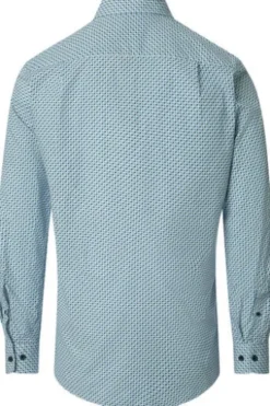 REDMOND Hemd blau gemustert Comfort Fit
