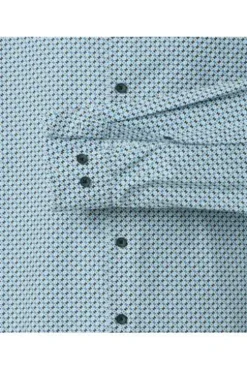 REDMOND Hemd blau gemustert Comfort Fit